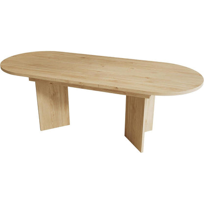 Ausziehbarer Esstisch Holz Eiche 140-180 cm