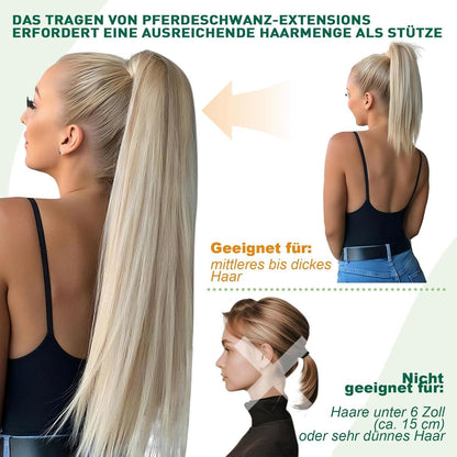 Blond Zopf Extension Echthaar – Remy Menschenhaar, 35cm