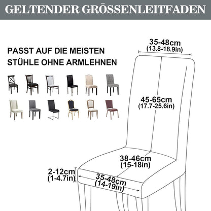 Samt Stuhlhussen 4er Set – Elastisch & Abnehmbar