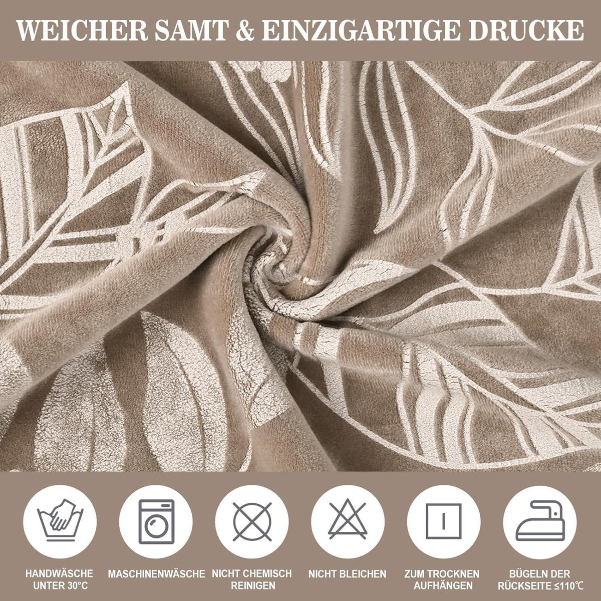 Samt Stuhlhussen 4er Set – Elastische Esszimmer Stuhlbezüge