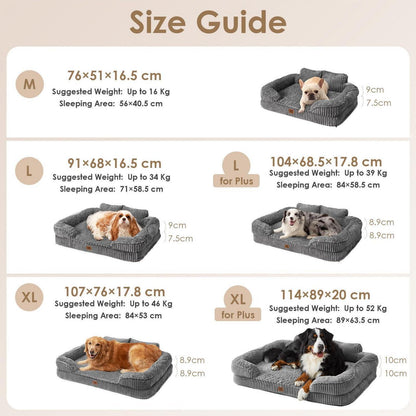 Orthopädisches Hundebett Groß, Grau – Bequemes Sofa für Hunde