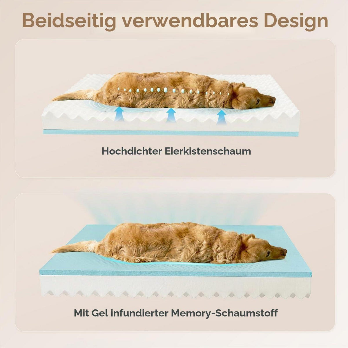 Orthopädisches Hundebett Groß, Grau – Bequemes Sofa für Hunde