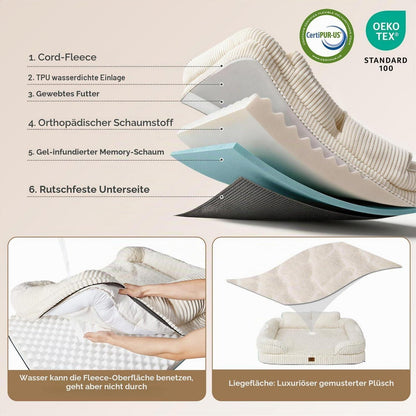 Orthopädisches Hundebett Mittelgroß – Bequemes Sofa für Hunde