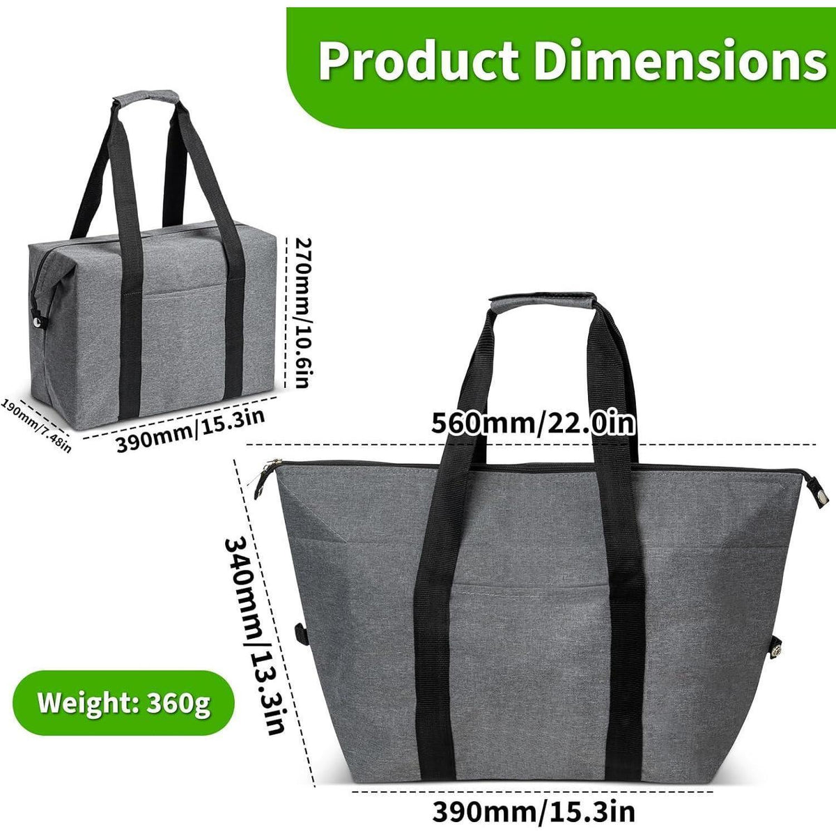 Faltbare Kühltasche 20L – Picknicktasche für Camping & Outdoor