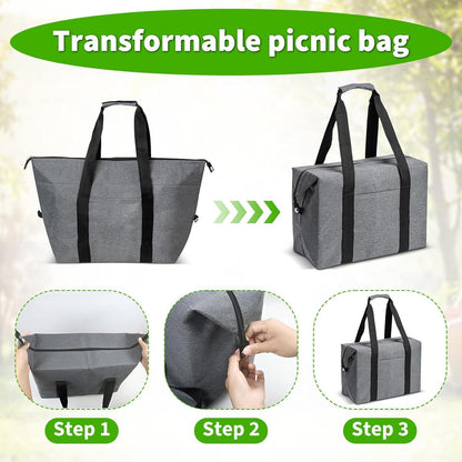 Faltbare Kühltasche 20L – Picknicktasche für Camping & Outdoor