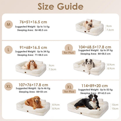 Orthopädisches Hundebett Mittelgroß, Beige – Bequemes Sofa für Hunde
