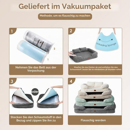 Orthopädisches Hundebett Mittelgroß, Beige – Bequemes Sofa für Hunde