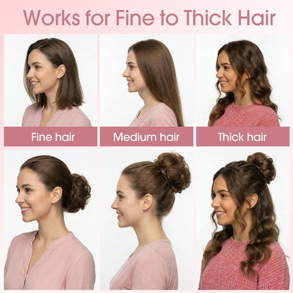 Echthaar Messy Bun mit Klammer - Dunkelbraun