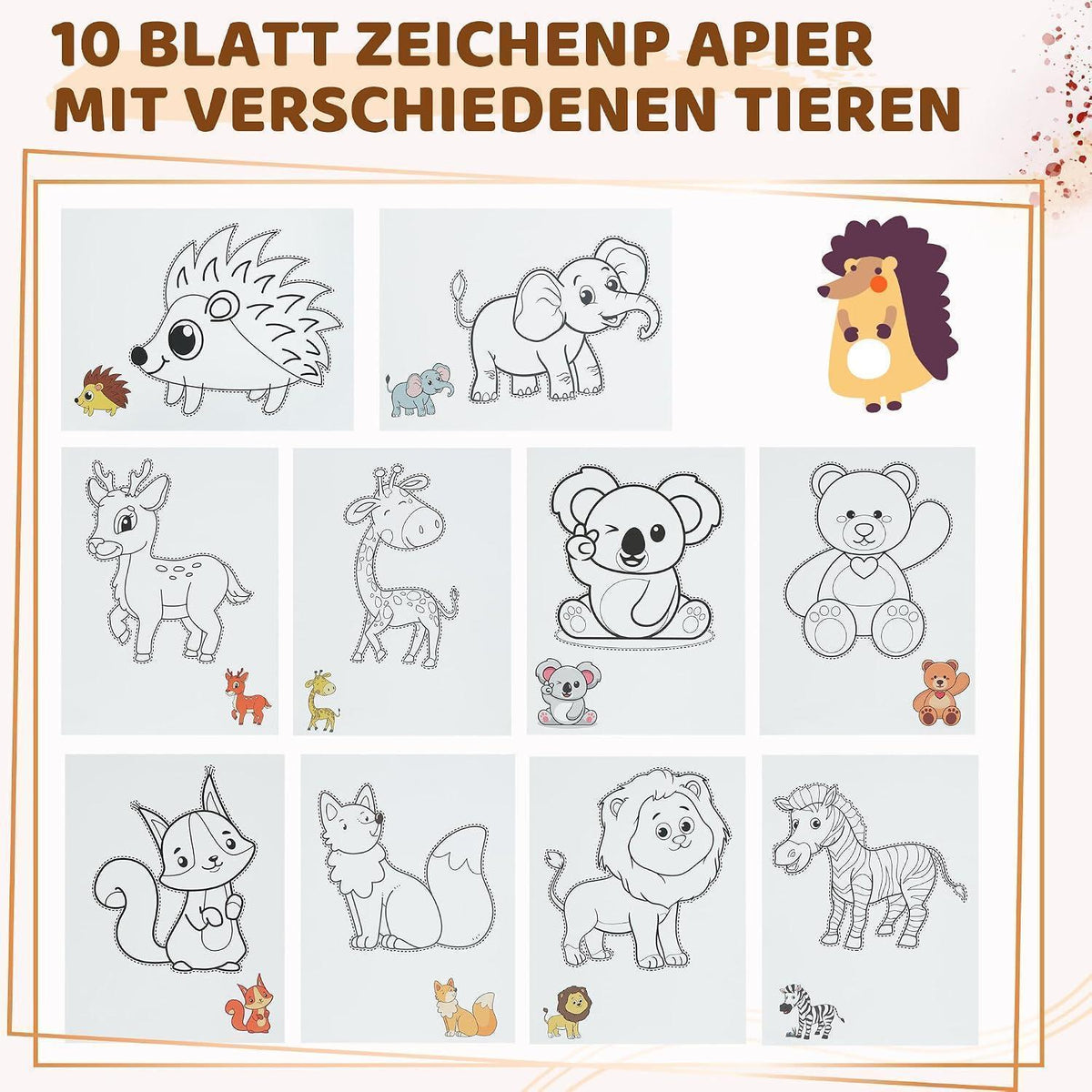 Prickelnadel Set Kinder Tierthema – Bastelset mit Vorlagen & Zubehör