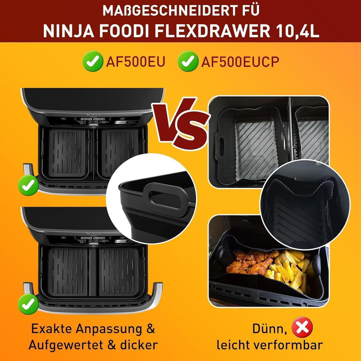 18-tlg. Airfryer Zubehör für Ninja Foodi FlexDrawer