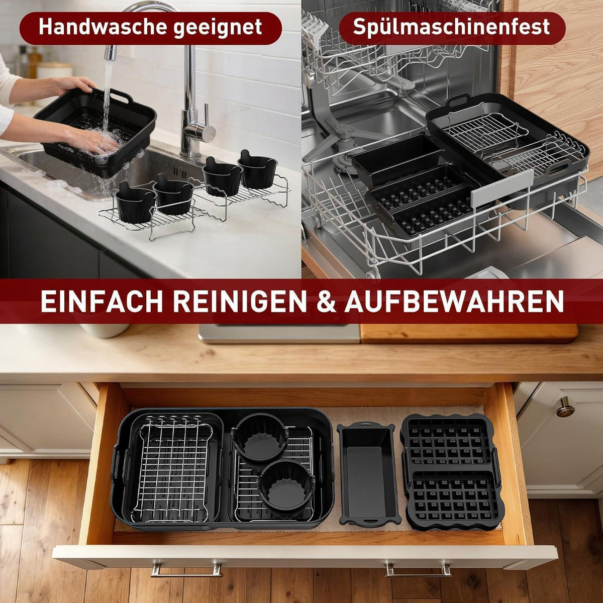 18-tlg. Airfryer Zubehör für Ninja Foodi FlexDrawer