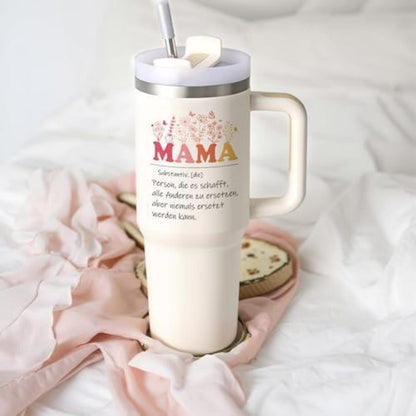 Edelstahl Thermobecher Mama Geschenk Muttertag 1182ml