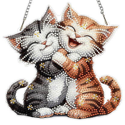 Diamantmalerei Kätzchen Anhänger DIY Set 20x20cm