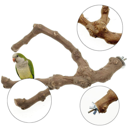 Naturholz Sitzstangen Set für Vögel – 6 Stück