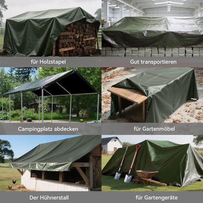Schwerlast-Abdeckplane 4x5m – Wasserdicht, UV-Beständig & Reißfest