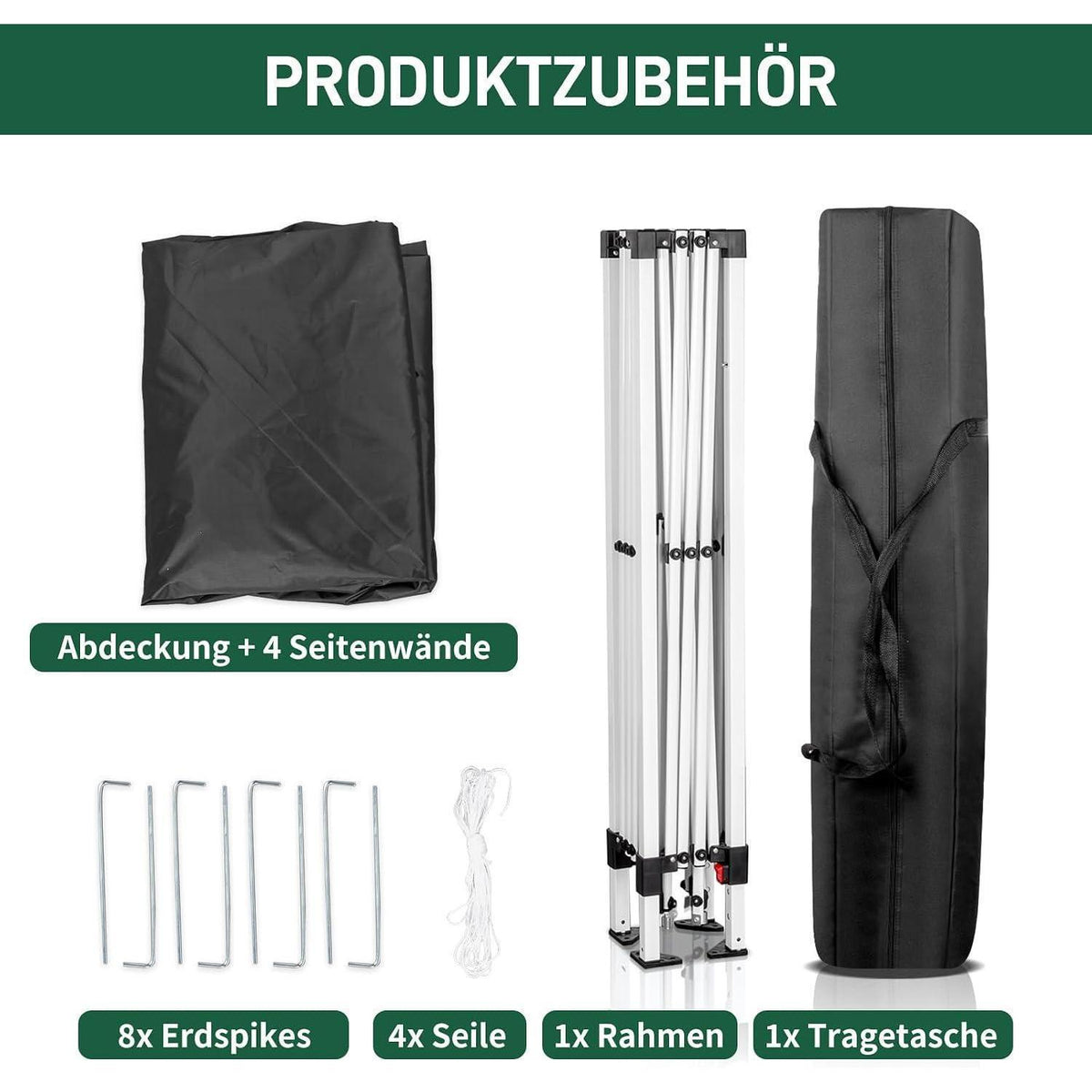 3x3m Faltpavillon – Wasserdicht, Stabil & UV-Schutz für Garten & Camping
