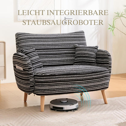 Ohrensessel Relaxsessel Schwarz – Bequemer Lesesessel mit Stauraum