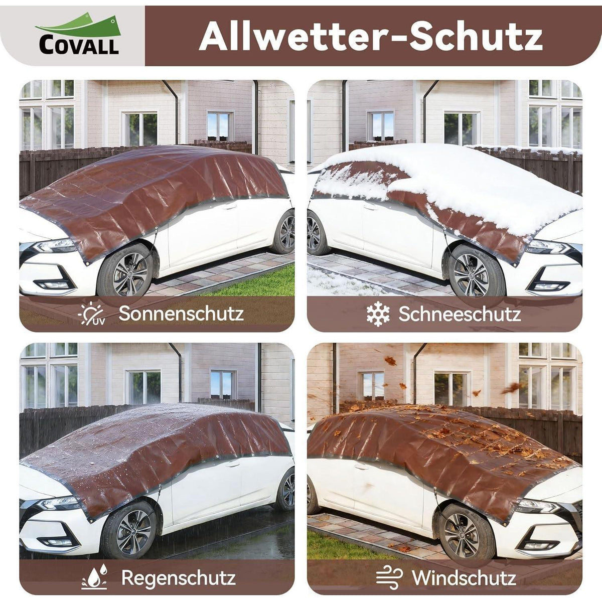 Schwere Abdeckplane 5x6m | 280g/m² | Reißfest & Wasserdicht
