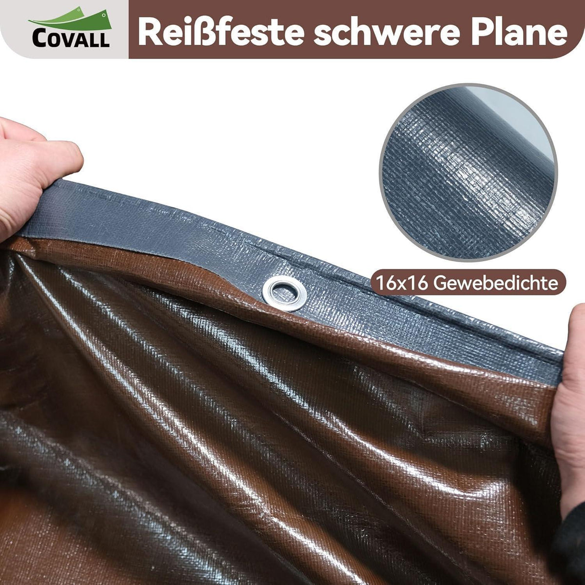 Schwere Abdeckplane 4x6m | 280g/m² | Reißfest & Wasserdicht