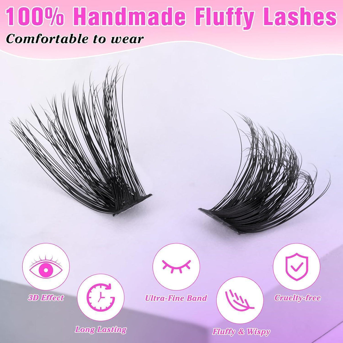544 Wimpern Extensions Kit – DIY Lash Clusters 30D-100D