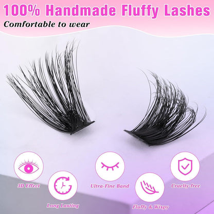 544 Wimpern Extensions Kit – DIY Lash Clusters 30D-100D