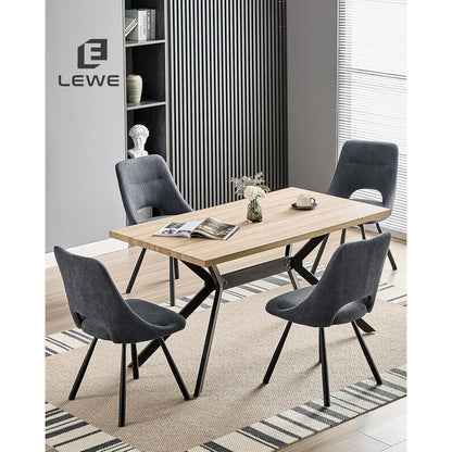 Drehbare Esszimmerstühle Set 4x, Dunkelgrau