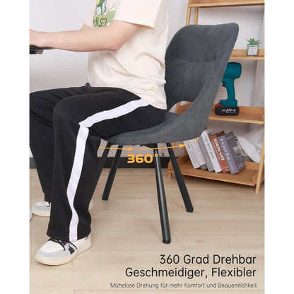 Drehbare Esszimmerstühle Set 4x, Dunkelgrau