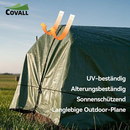 Grüne Abdeckplane 6x8m | Wasserdicht, UV-beständig & Reißfest