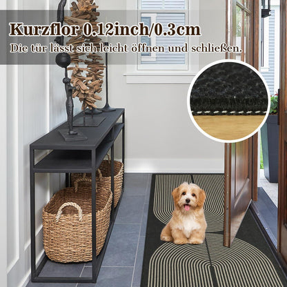 Webteppich Läufer 80x300cm Rutschfest & Waschbar – Modern für Flur & Küche