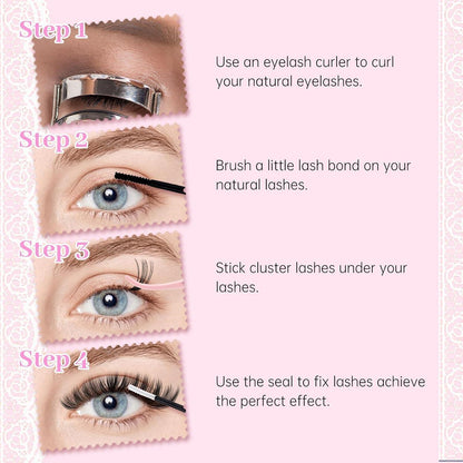 DIY Wimpernverlängerungs Set mit Kleber & Entferner