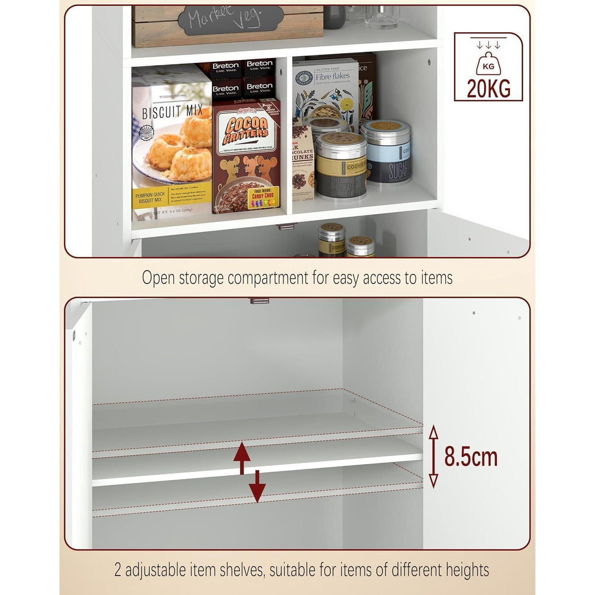 Hochschrank Küche Weiß 60cm – Vielseitiger Vorratsschrank