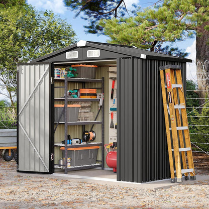 Gartenschuppen 1,8x1,2m – Metall-Gartenspeicher mit Schloss