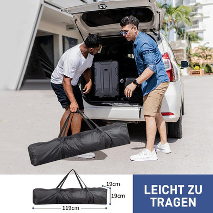 Faltpavillon 2x2m mit 4 Seitenteilen – UV-Schutz & Winddicht