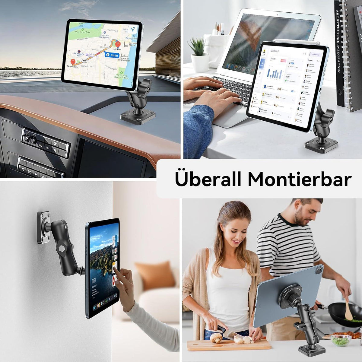 Magnetische Tablet Wandhalterung mit Verstellarm