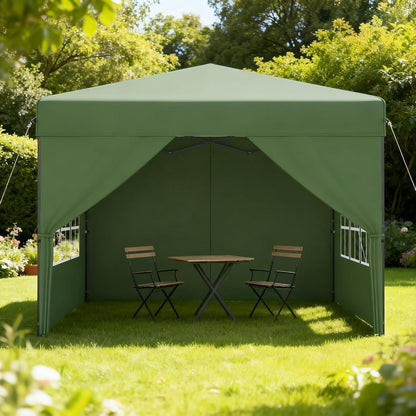Pop-Up Pavillon 2,5x2,5m mit Seitenwänden & One-Touch Lift
