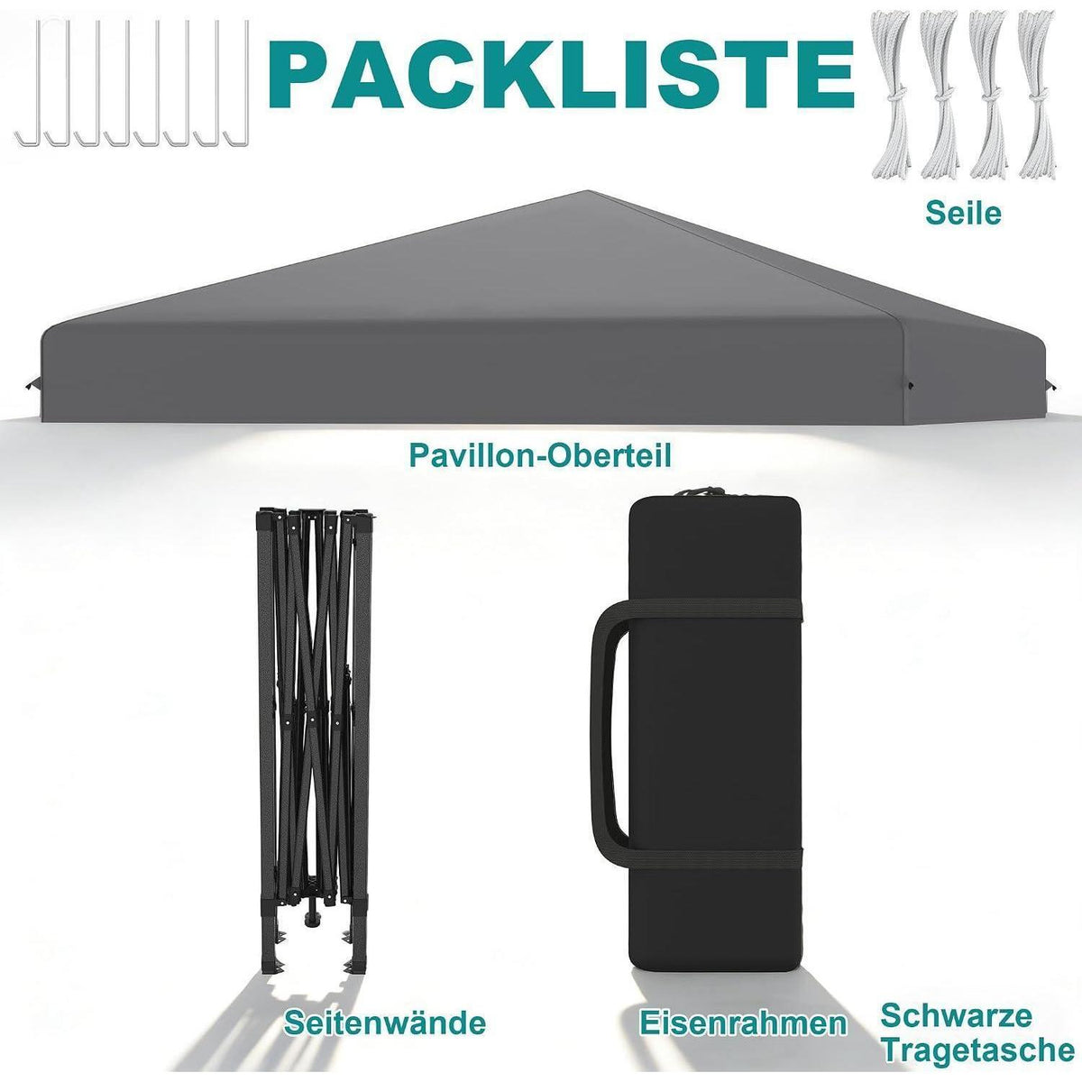 3x3m Pop-Up Pavillon mit One-Touch – Faltzelt für Garten & Events