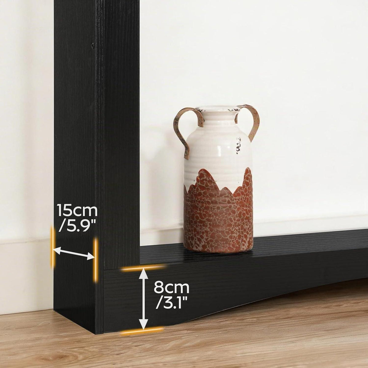 Konsolentisch 100 cm – Vintage Flurtisch Holz Schwarz
