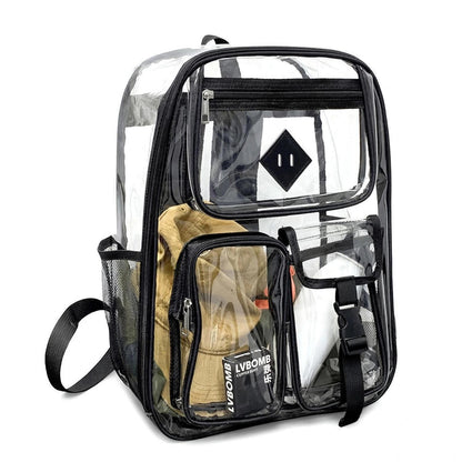 Transparenter Rucksack – Stadiontasche mit großer Kapazität