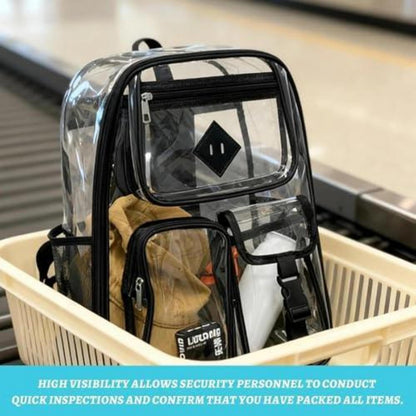 Transparenter Rucksack – Stadiontasche mit großer Kapazität