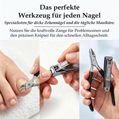 Fußnagelschere mit Spritzschutz & rutschfestem Griff
