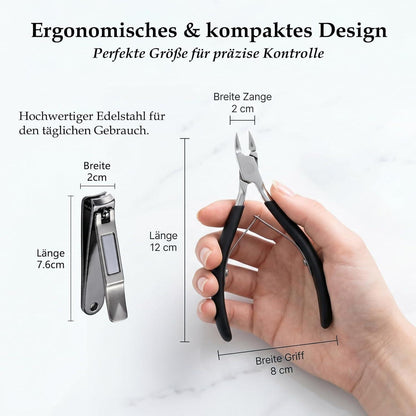 Fußnagelschere mit Spritzschutz & rutschfestem Griff