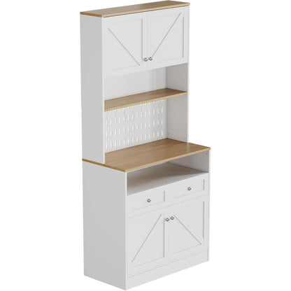 Weißes Sideboard mit 2 Schubladen & 4 Türen – Buffet Küche Esszimmer