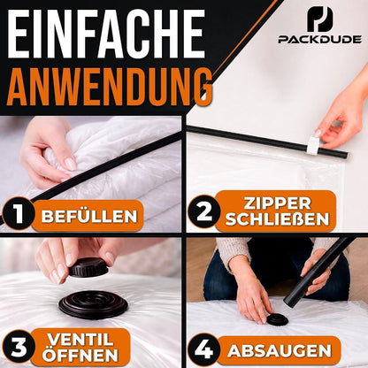 XXL Vakuumbeutel für Bettdecken & Kissen – 4er Set (130x90cm)