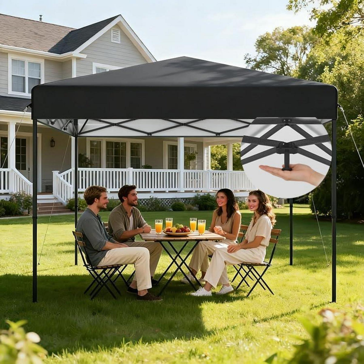 3x3m Pop Up Pavillon – Wasserdicht & Stabil für Garten & Camping