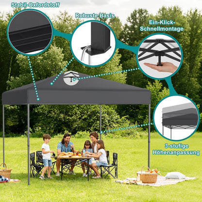 3x3m Pop Up Pavillon – Wasserdicht & Stabil für Garten & Camping