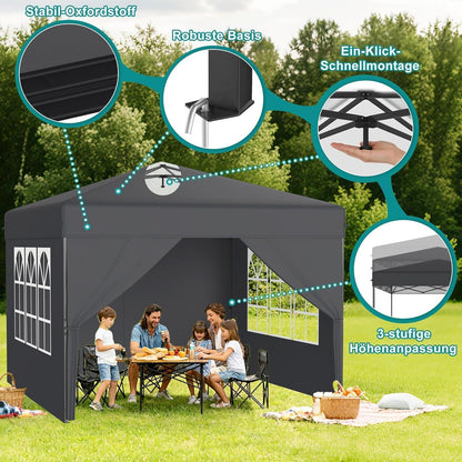 Pop Up Pavillon 2.5x2.5m – Wasserdicht & UV-Schutz
