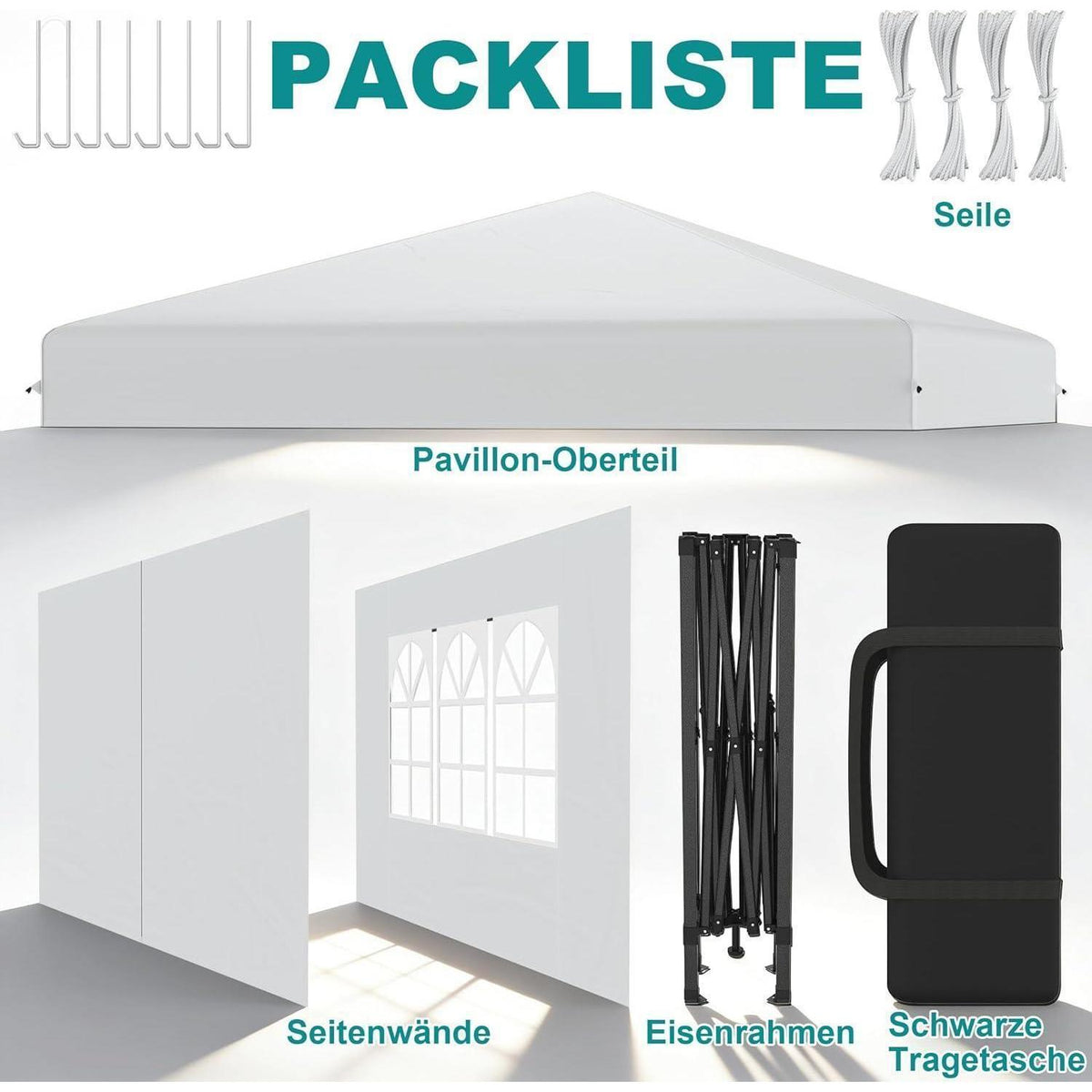 Pop Up Pavillon 2.5x2.5m – Wasserdicht & UV-Schutz