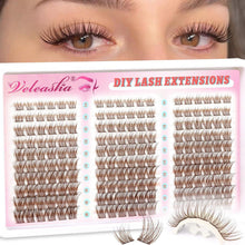 Braune Wimpern-Cluster Extensions – Natürlicher Look 8-16mm