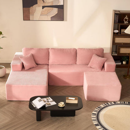 U-förmiges Schlafsofa 272cm mit Chaiselongue Links & Komfort