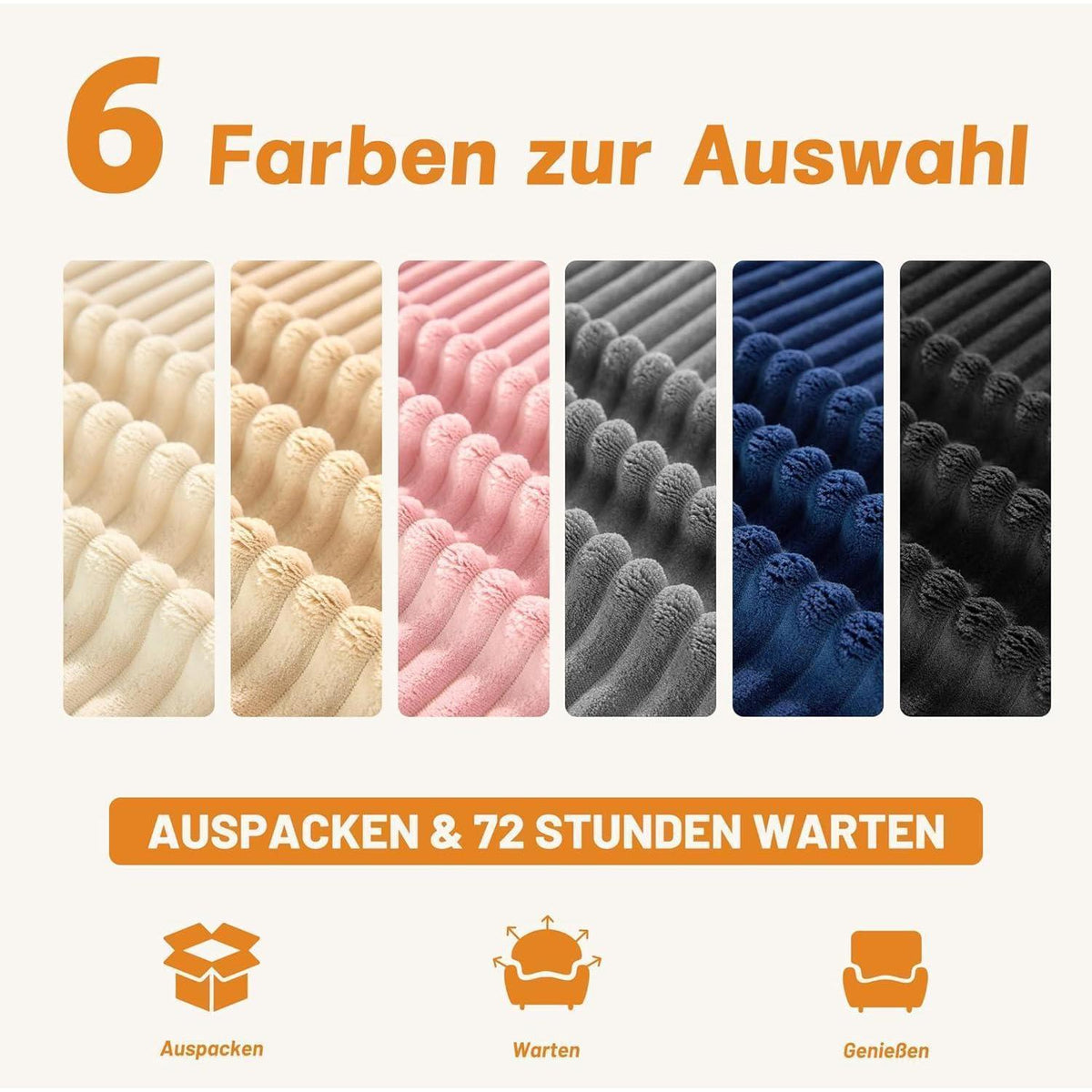U-förmiges Schlafsofa 272cm mit Chaiselongue Links & Komfort